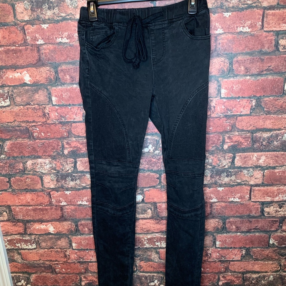 Black Biker Jeans